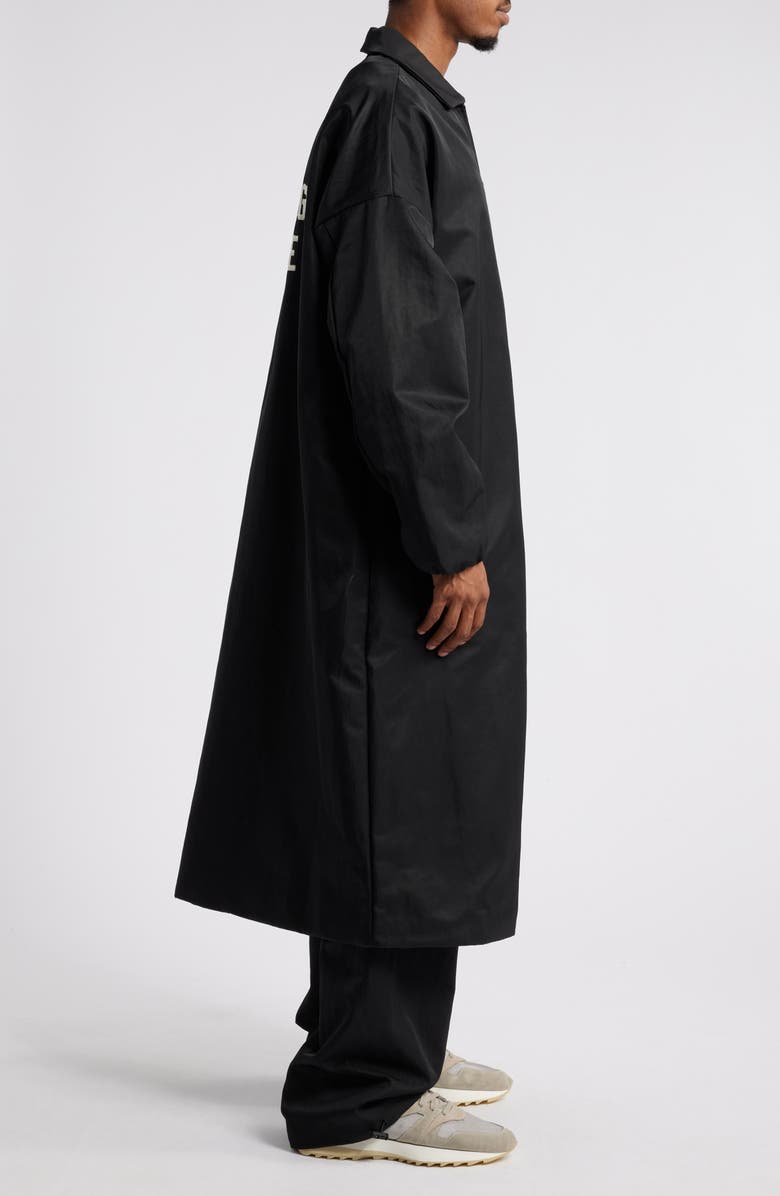 Fear of God Essentials Gender Inclusive Embroidered Logo Textured Nylon Car Coat, Alternate, color, 