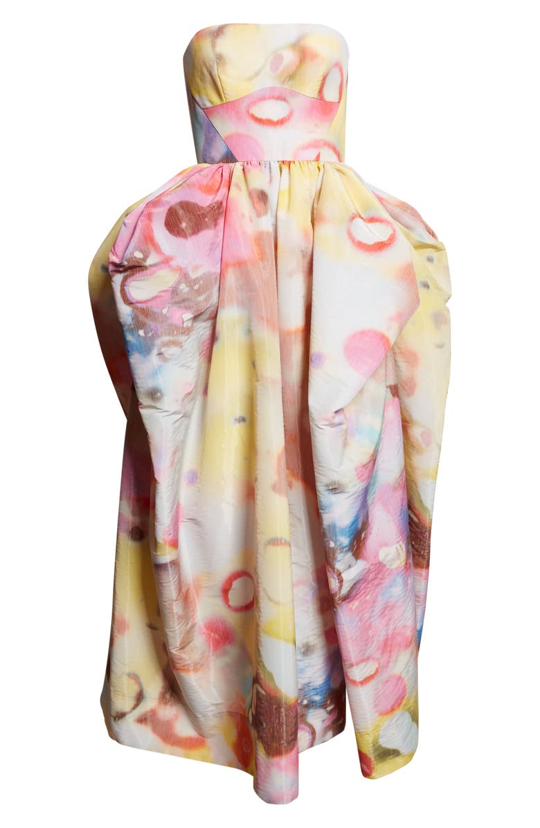 Christopher John Rogers Moonshine Strapless Umbrella Gown, Alternate, color, Limeade Multi