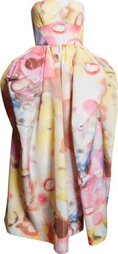 Christopher John Rogers Moonshine Strapless Umbrella Gown