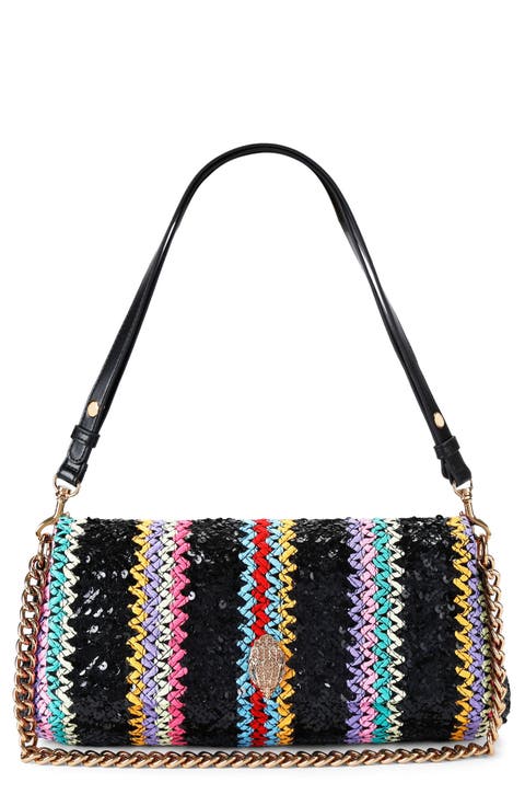 Long Kensington Woven Shoulder Bag