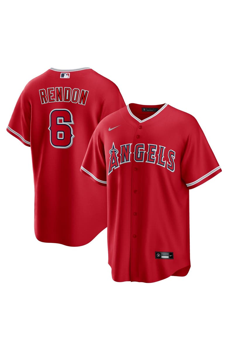 Nike Men's Nike Anthony Rendon Red Los Angeles Angels Alternate Replica Player Name Jersey, Main, color,