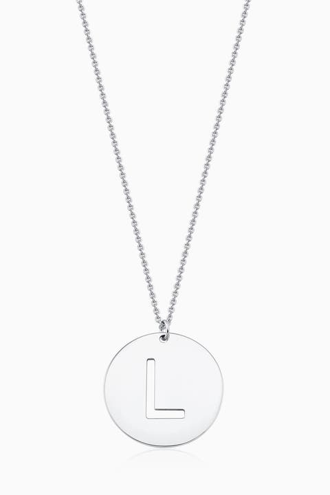 Say My Name Initial Pendant Necklace in Sterling Silver