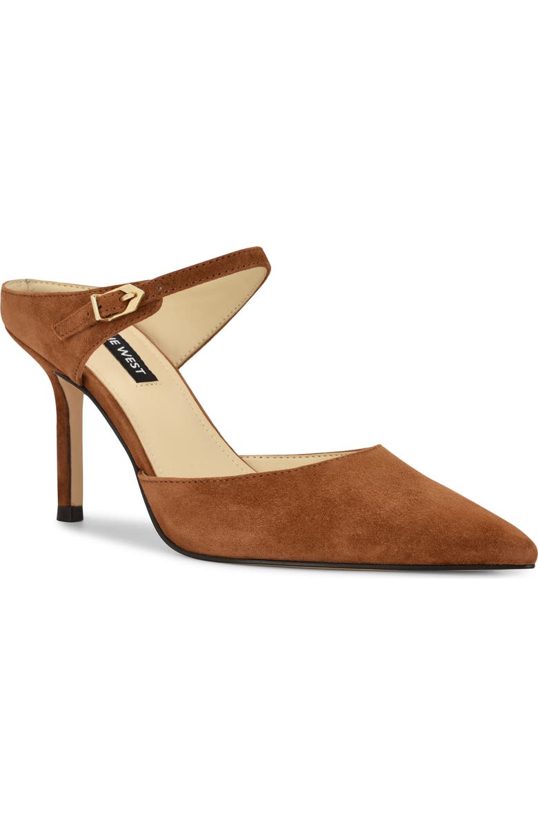 Nine West Danela Pointed Toe Mule, Main, color, Dark Natural