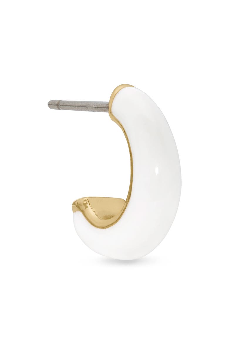 tiny twinkles trio huggie hoop earrings, Alternate, color, WHITE.
