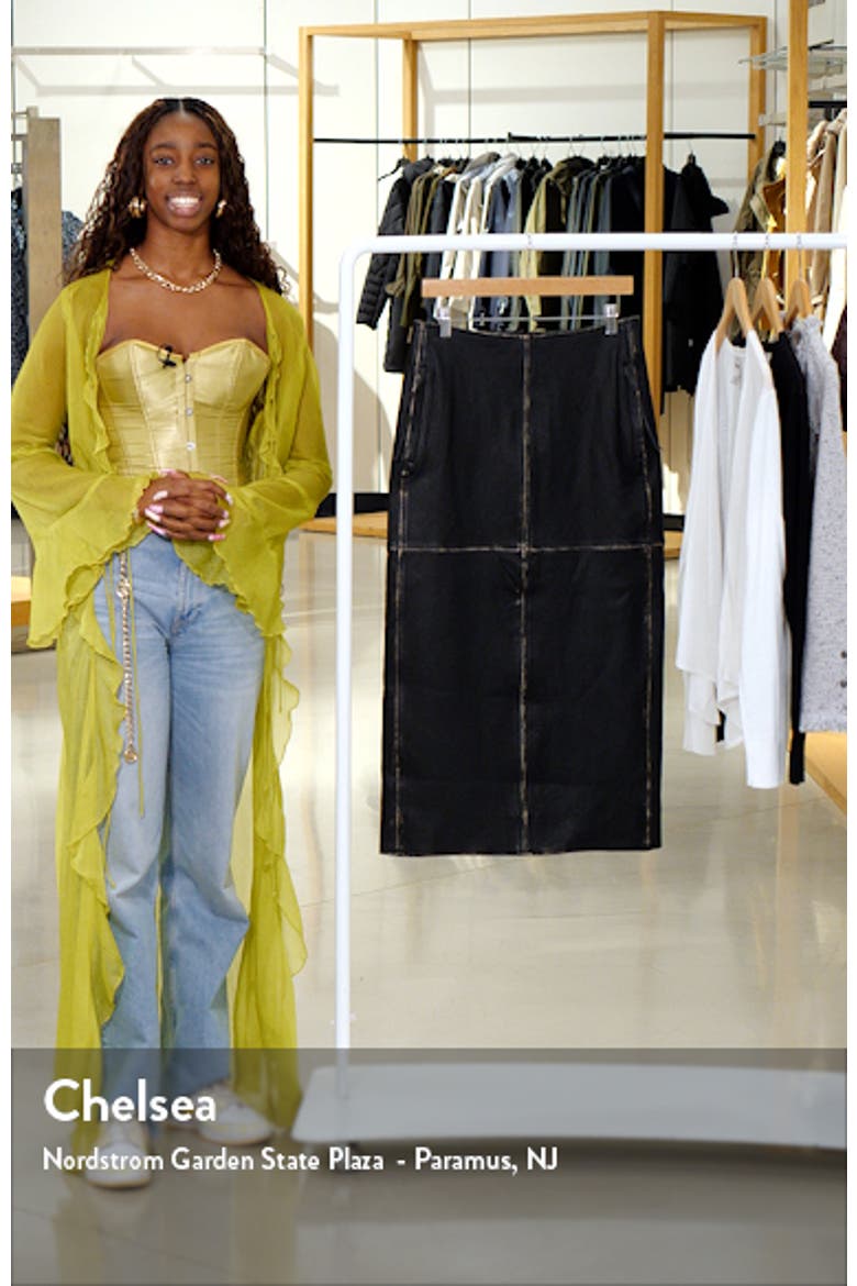 Racer Paneled Leather Skirt video