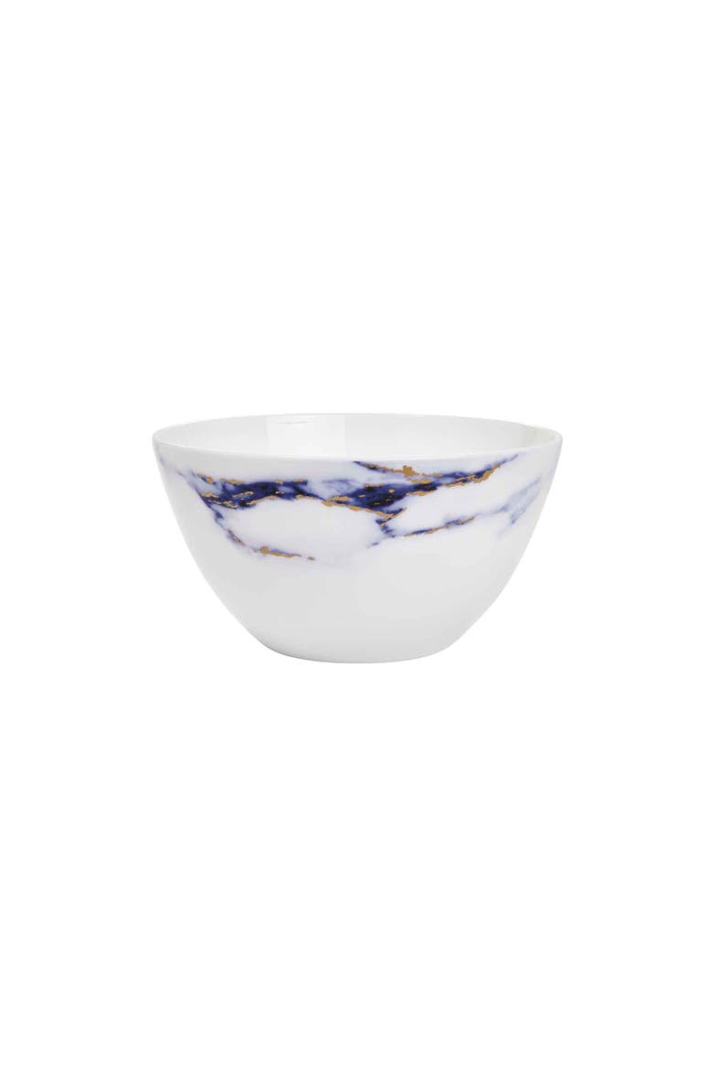 Marble Azure Small Vegetable Bowl / All Purpose, Main, color, White
