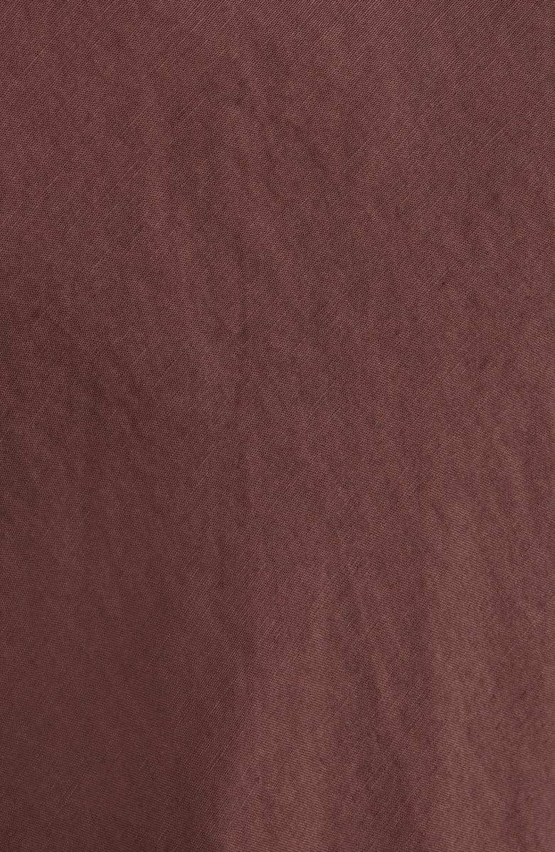 Marine Layer Avery Linen Blend Midi Skirt, Alternate, color, Chocolate