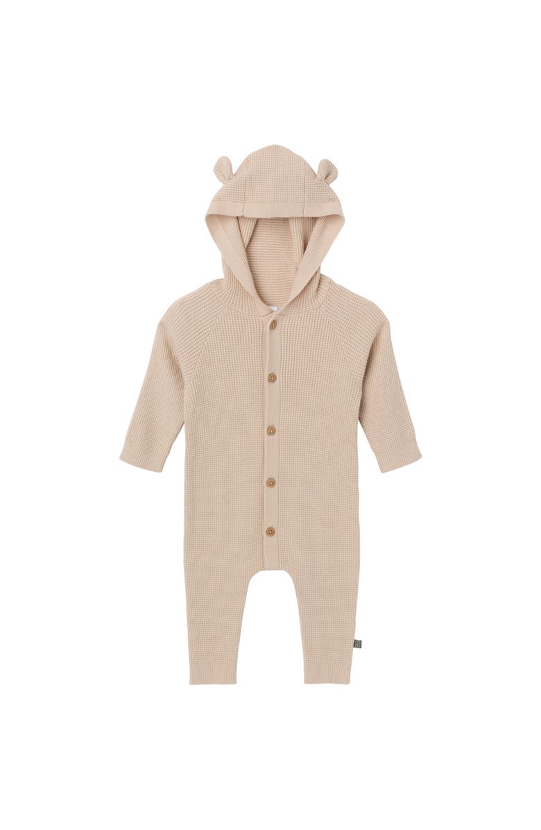 Modern Moments<sup>™</sup> by Gerber Hooded Sweater Romper, Main, color, Beige