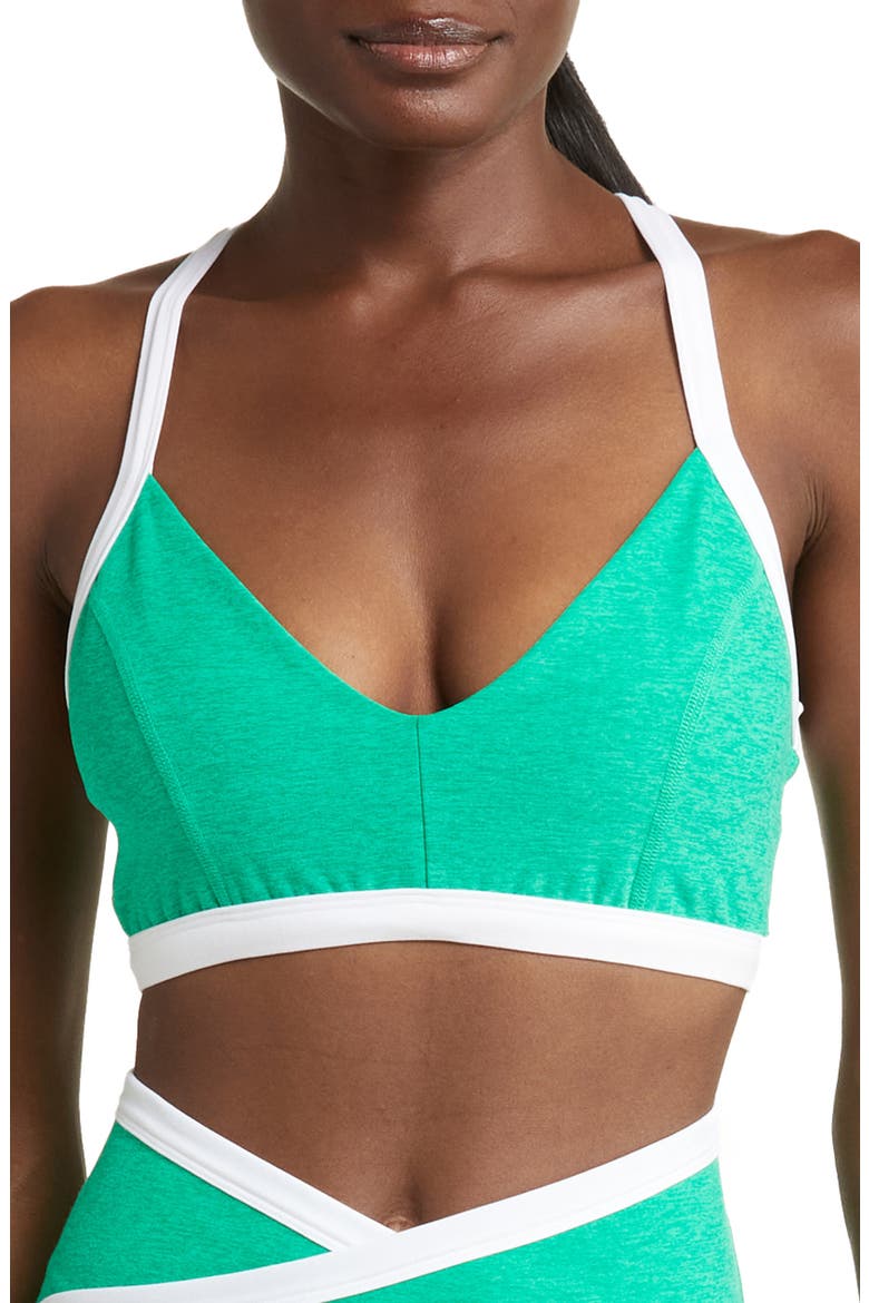 Spacedye Outlines Sports Bra, Main, color, GREEN GRASS-CLOUD WHITE