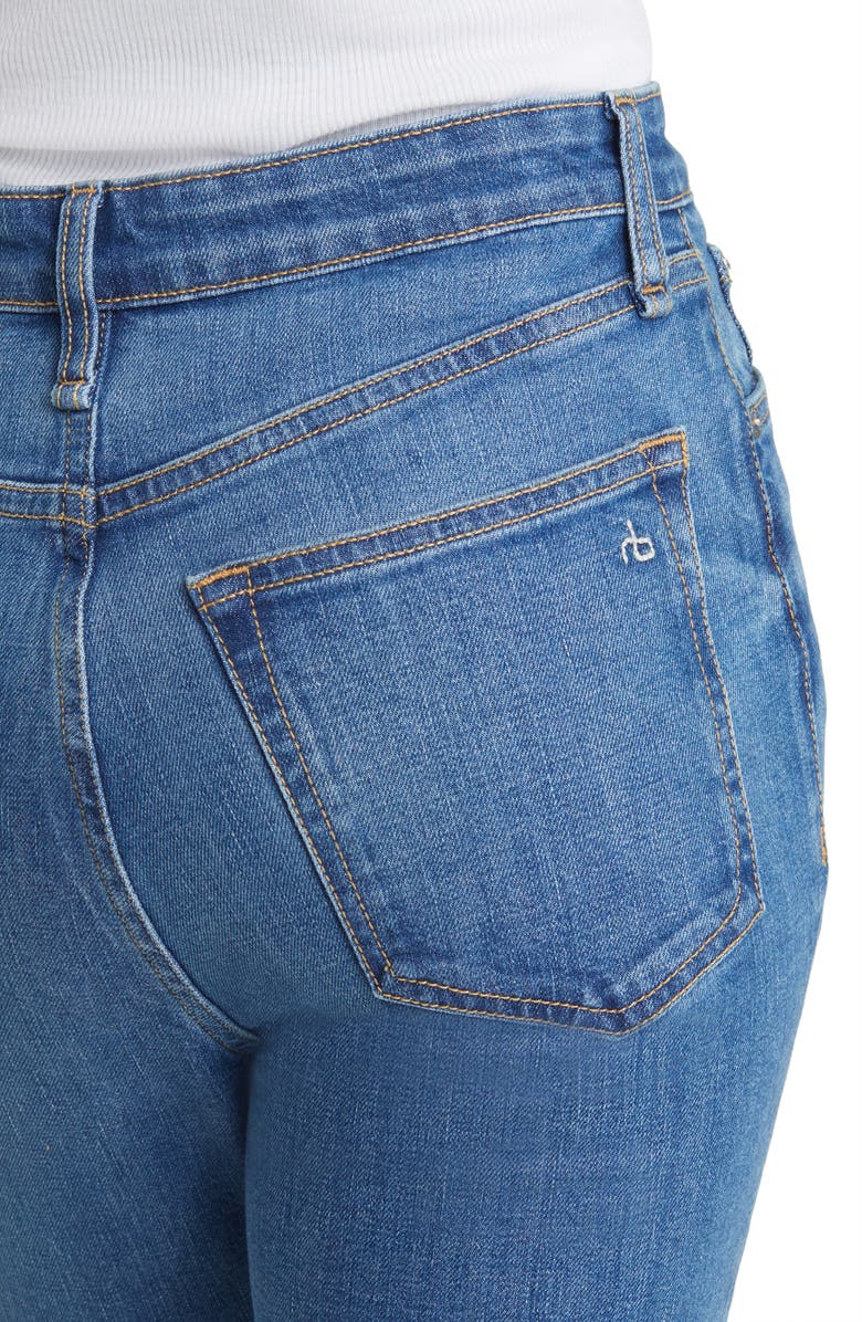 rag & bone Casey Raw Hem High Waist Ankle Flare Jeans, Alternate, color,