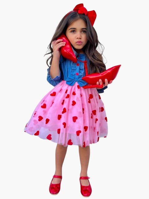 Twirl Into My Heart Chambray Tutu Dress (Toddler, Little Kid & Big Kid)