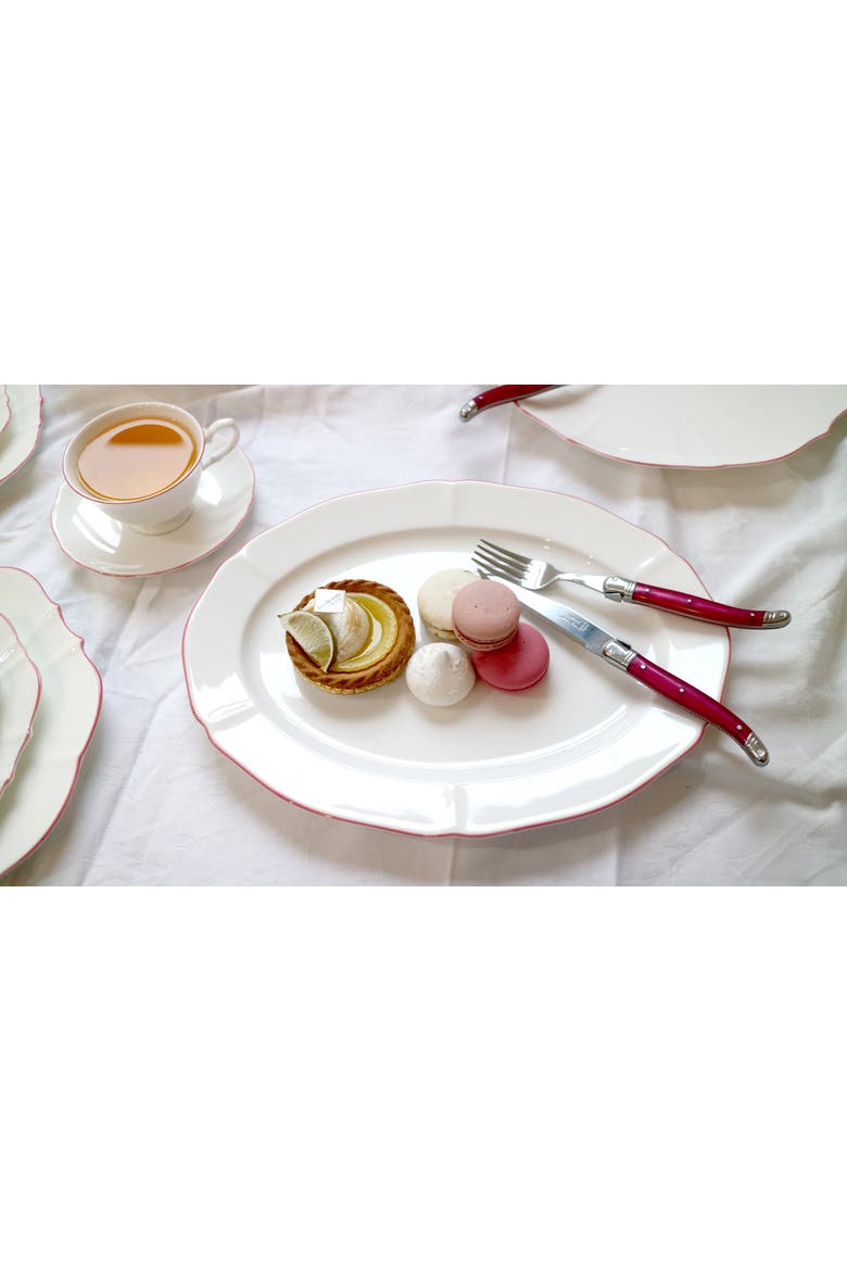 Amelie Oval Platter, Alternate, color, Roseate