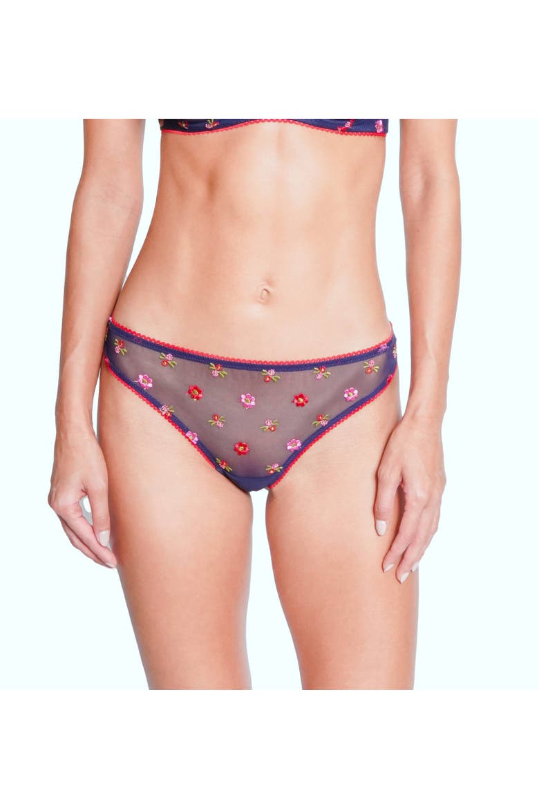Bisou Lace Tanga, Alternate, color, Navy