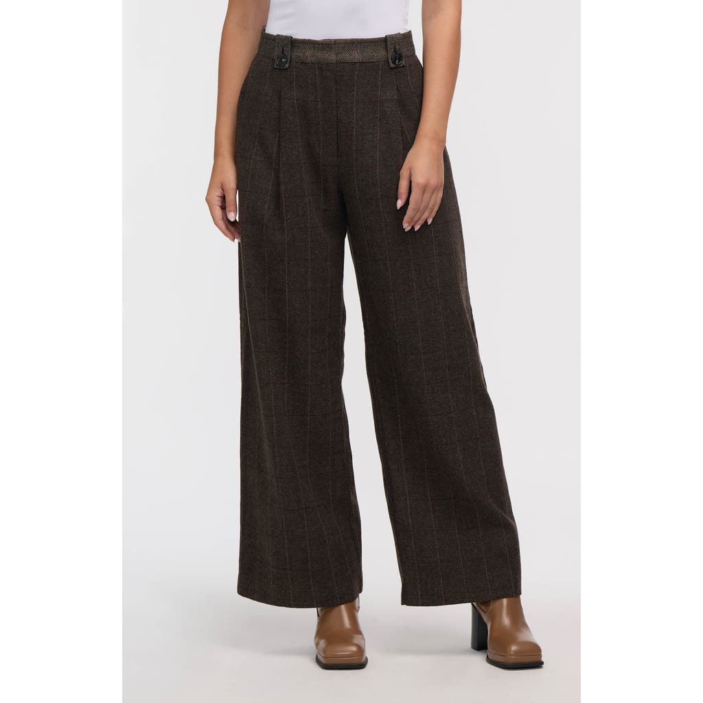 Nvlt Herringbone Wide Leg Pants In Multi