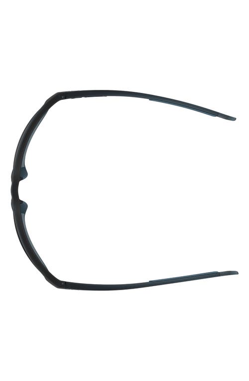 Under Armour 61mm Gradient Polarized Rectangular Sunglasses In Matte Black Crystal