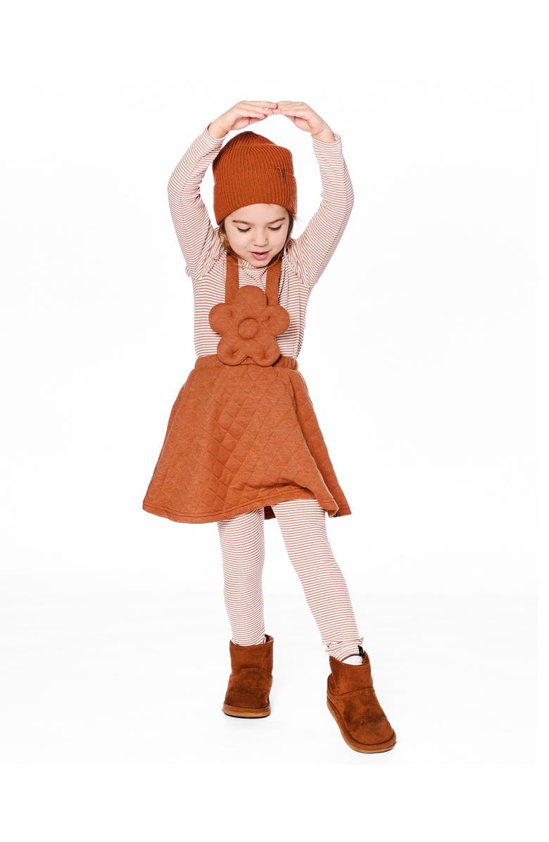 Deux par Deux Rib Striped Leggings, Main, color, Beige And Off-White