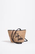 Bimba y Lola Small Raffia Basket Bag