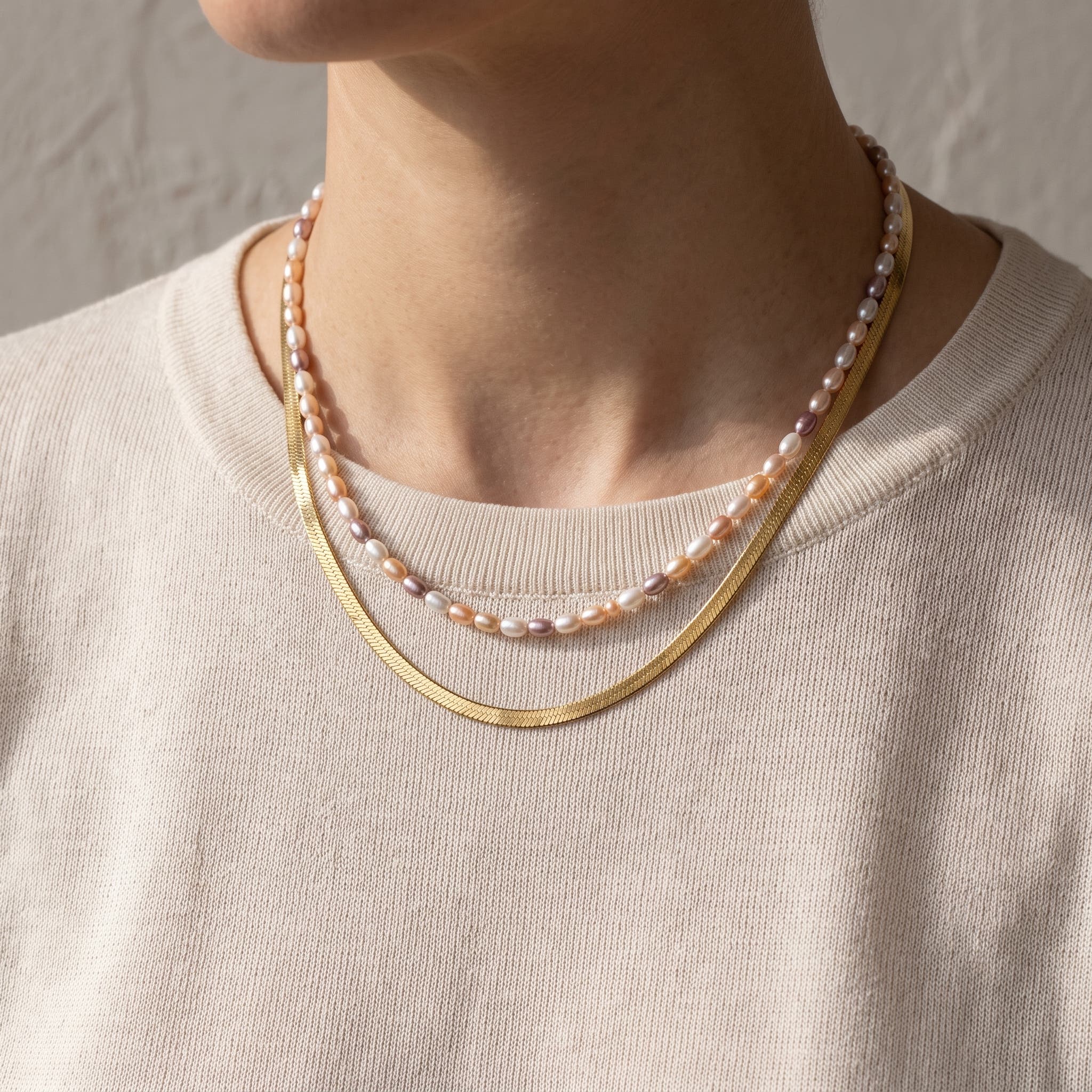 Seven Saints Tri-Color Freshwater Baroque Pearl Choker Necklace (Women ...