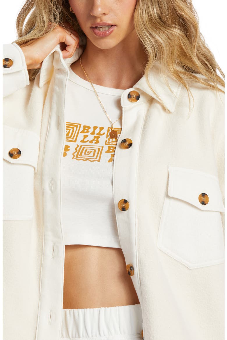 Any Time Fleece Shacket, Alternate, color, WHITE CAP