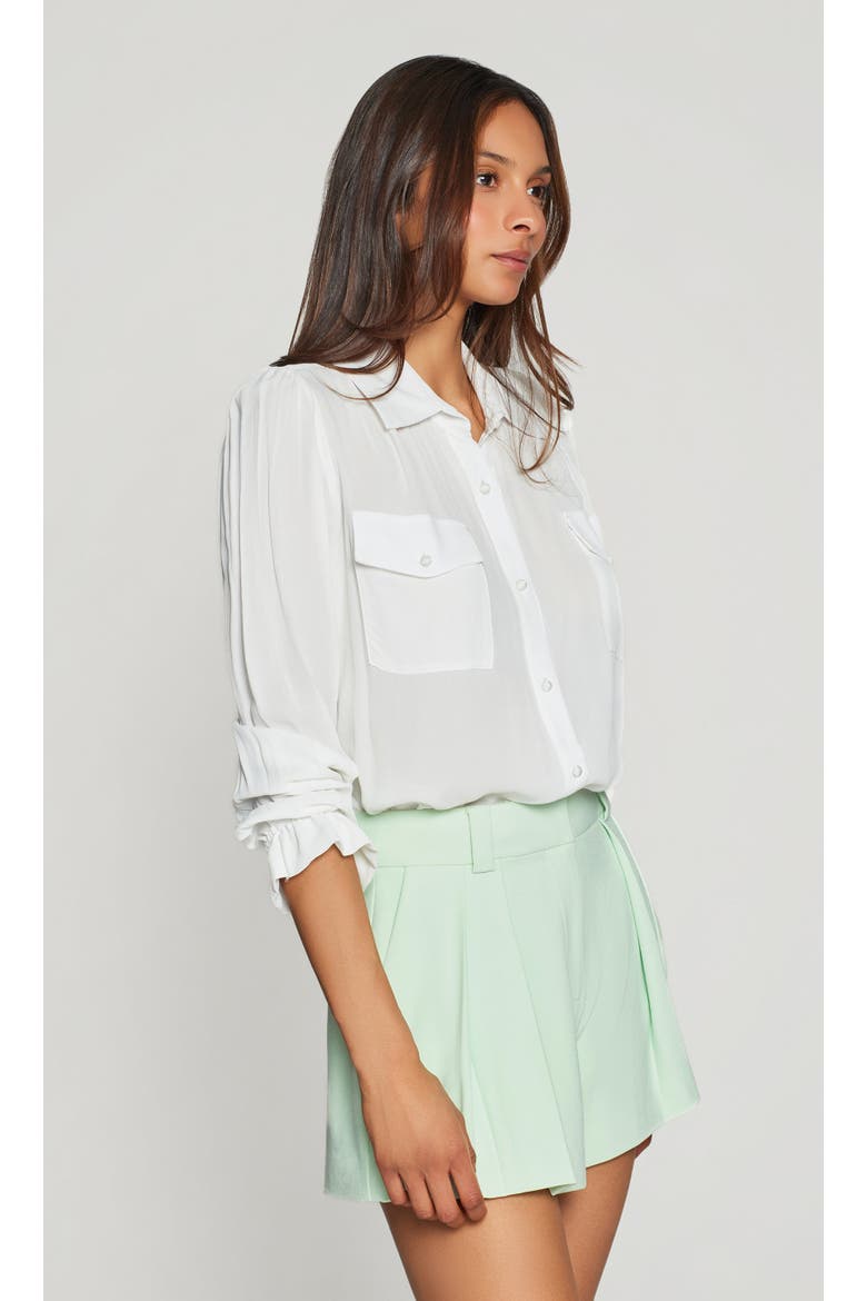 Priya Georgette Shirt, Alternate, color, white