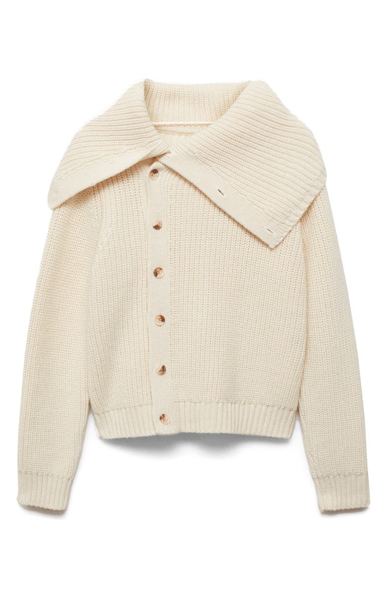 MANGO Asymmetric Rib Cardigan, Alternate, color,