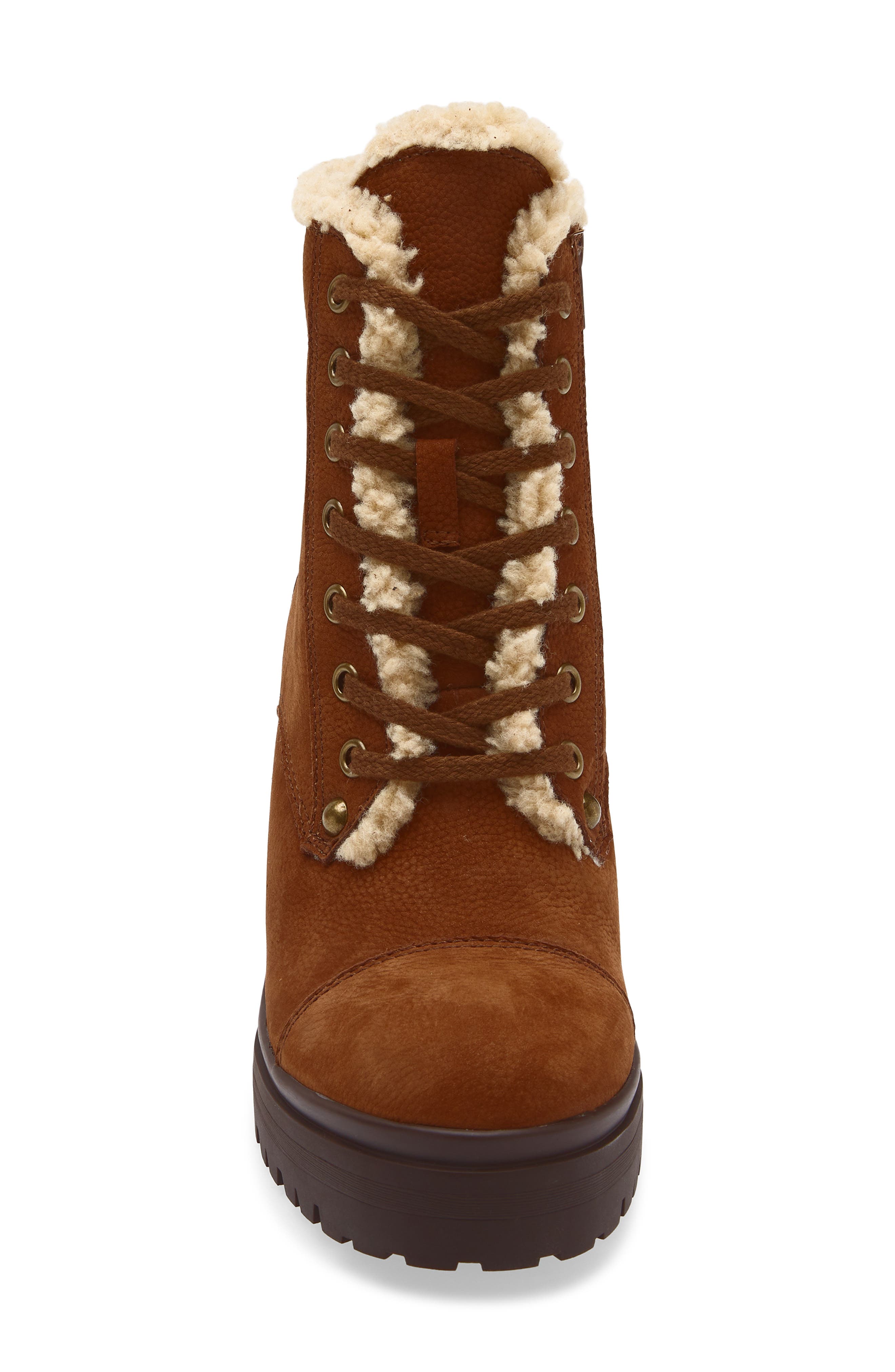 Jeffrey Campbell Scaveng Faux Shearling Bootie, Alternate, color, Tan Pebble Beige