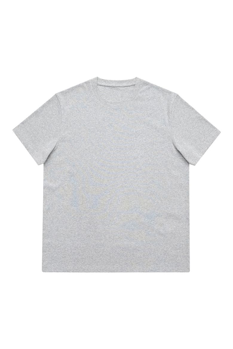 Stretch Cotton Rib Crewneck T-Shirt, Main, color, GREY
