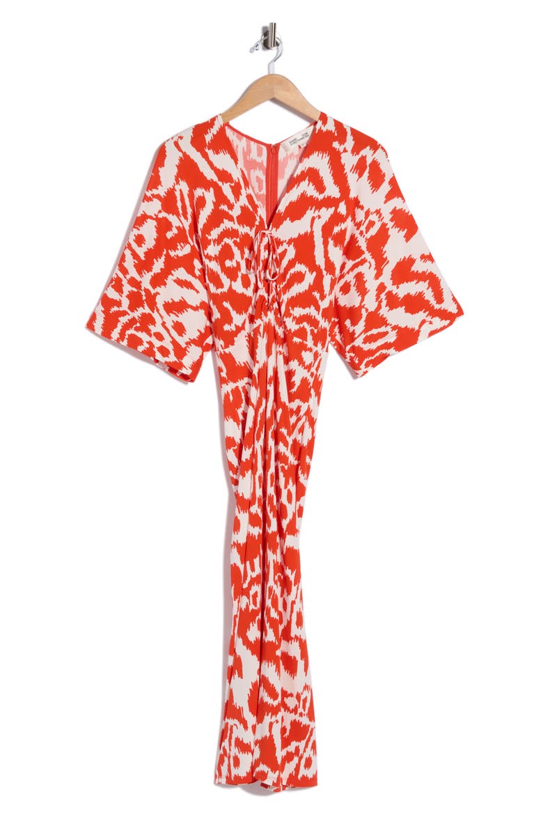 Valerie Short Sleeve Maxi Dress, Alternate, color, KUPANG ORANGE
