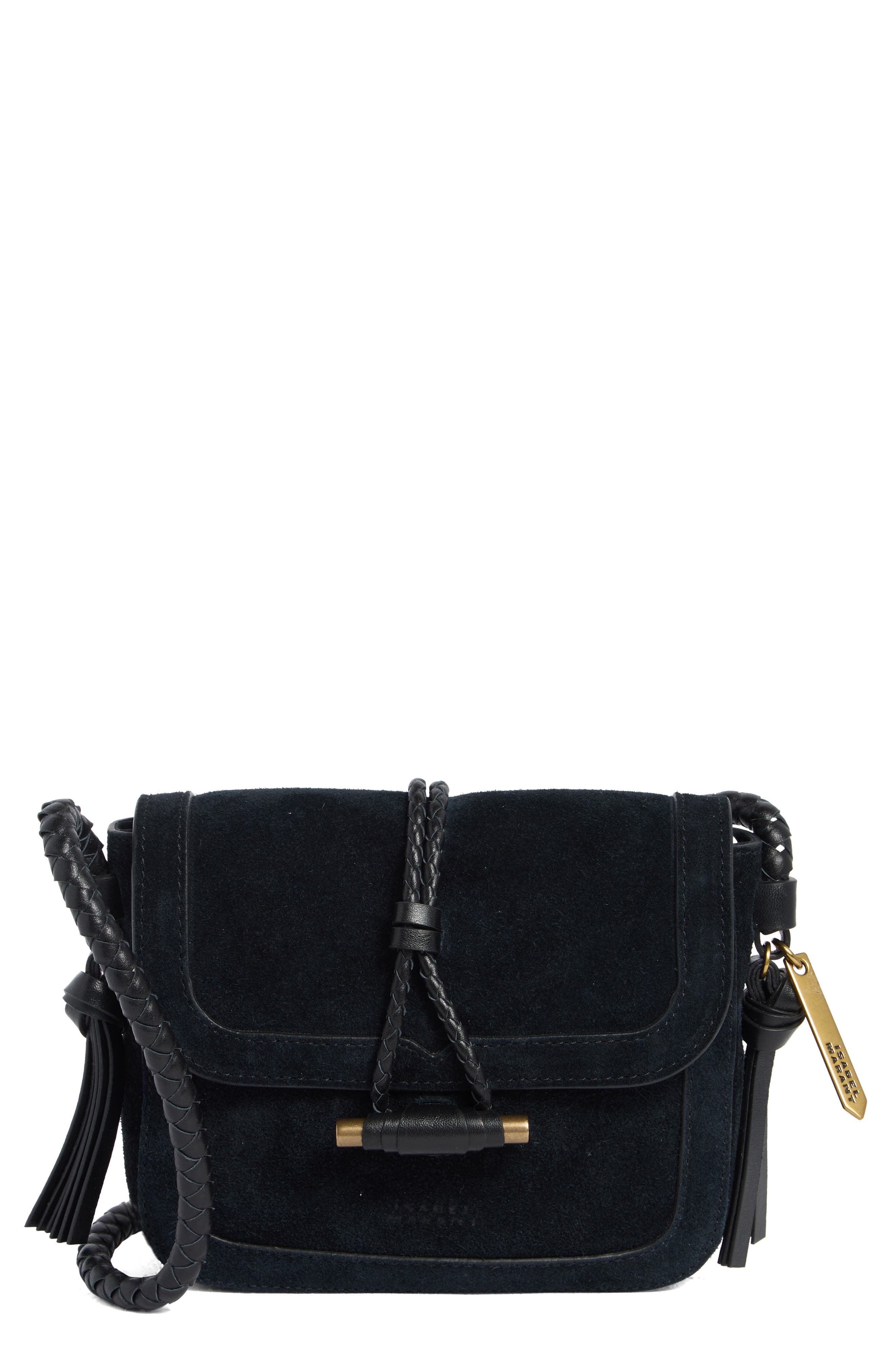 Isabel Marant Vigo Flap Suede Crossbody Bag, Main, color, 