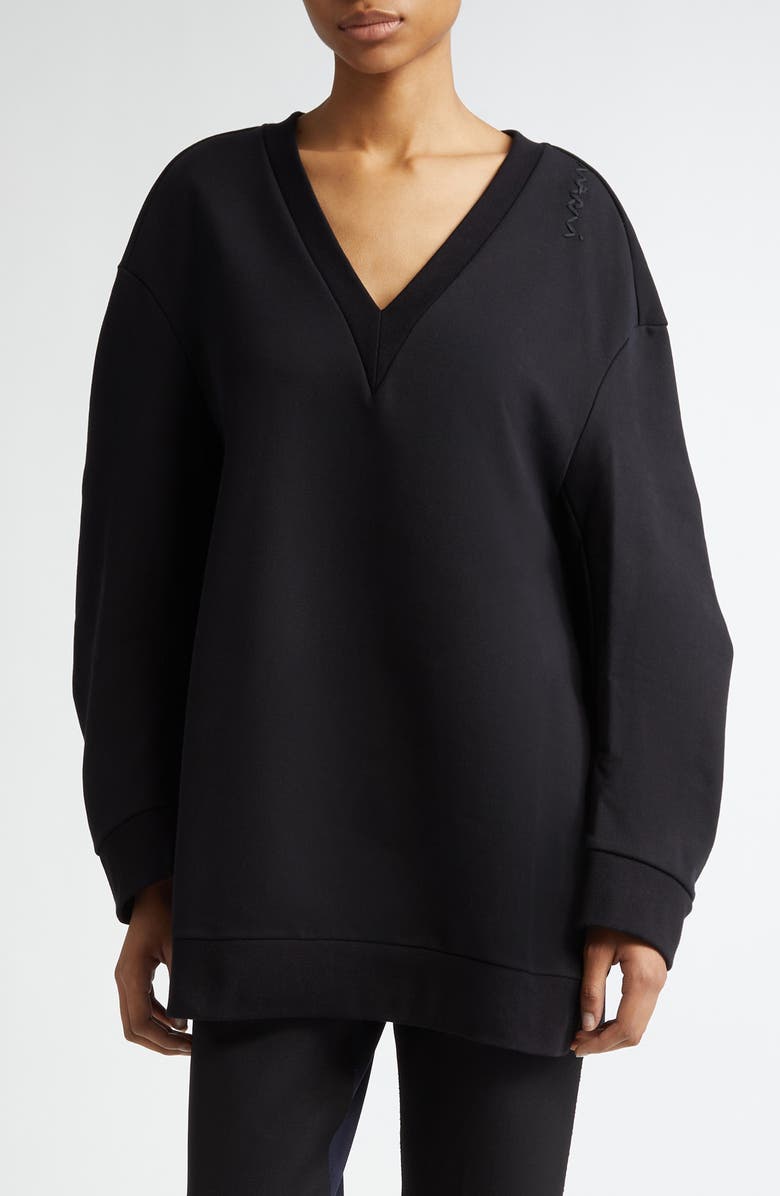 Marni Long Sleeve Sweatshirt Minidress, Main, color,
