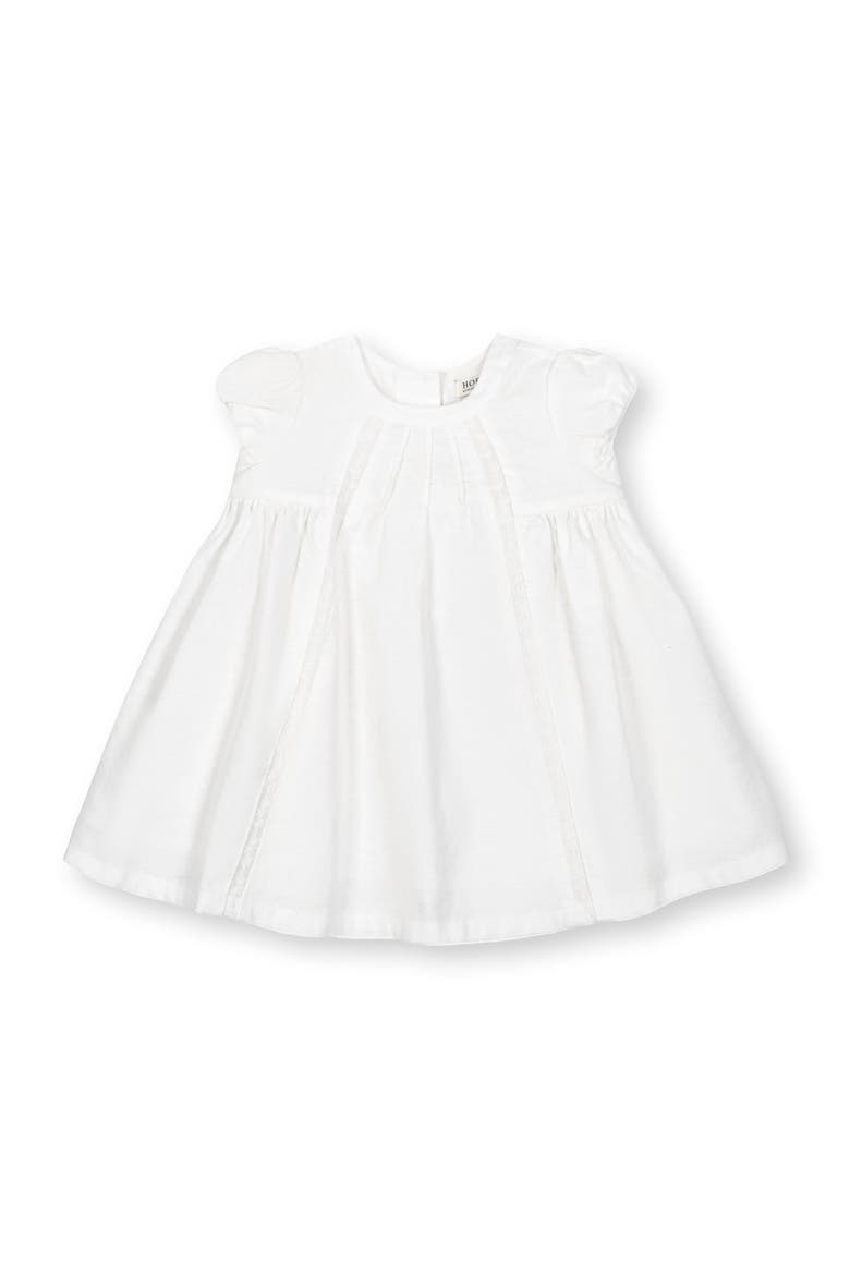 Baby Special Occasion Linen Pintuck Dress, Infant, Alternate, color, Soft White Pintuck