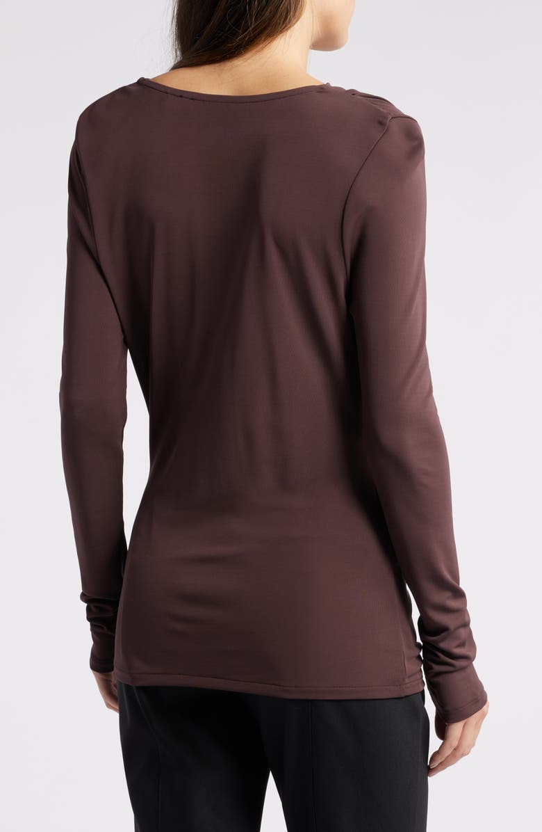 BOSS Eseyana Cowl Neck Top, Alternate, color, Nightfall Burgundy