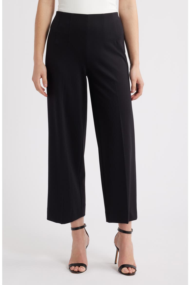 High Waist Pull-On Wide Leg Pants, Main, color, ANNE BLACK
