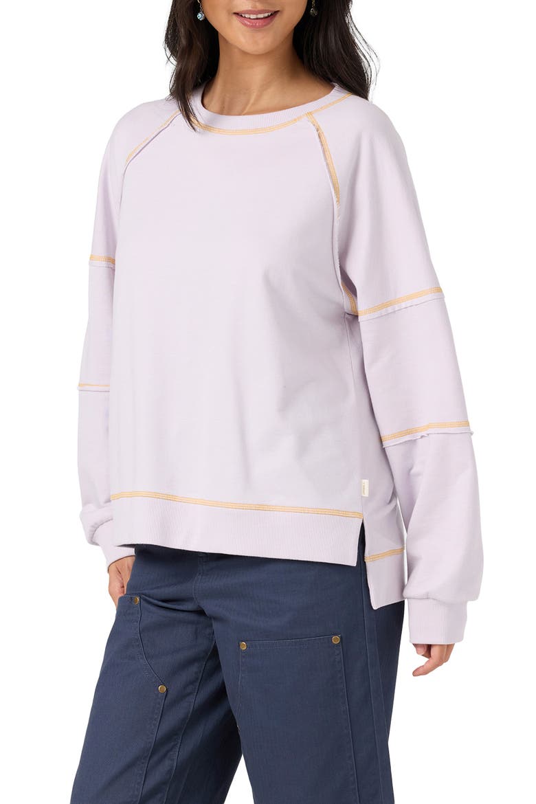 Inside Out Fleece Sweatshirt, Alternate, color, LAVENDER BLUE