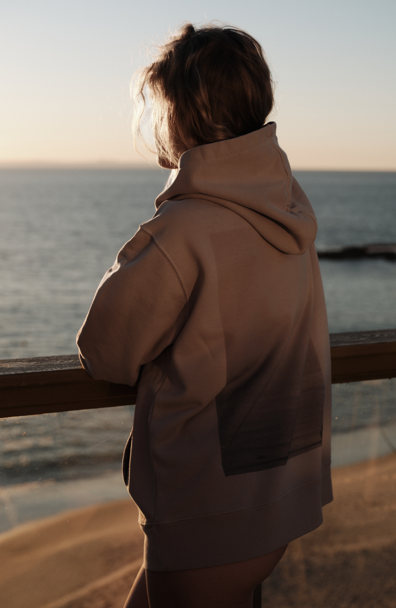 CALIFORNIA INCLINE Malibu Beach Hoodie, Alternate, color, Stone