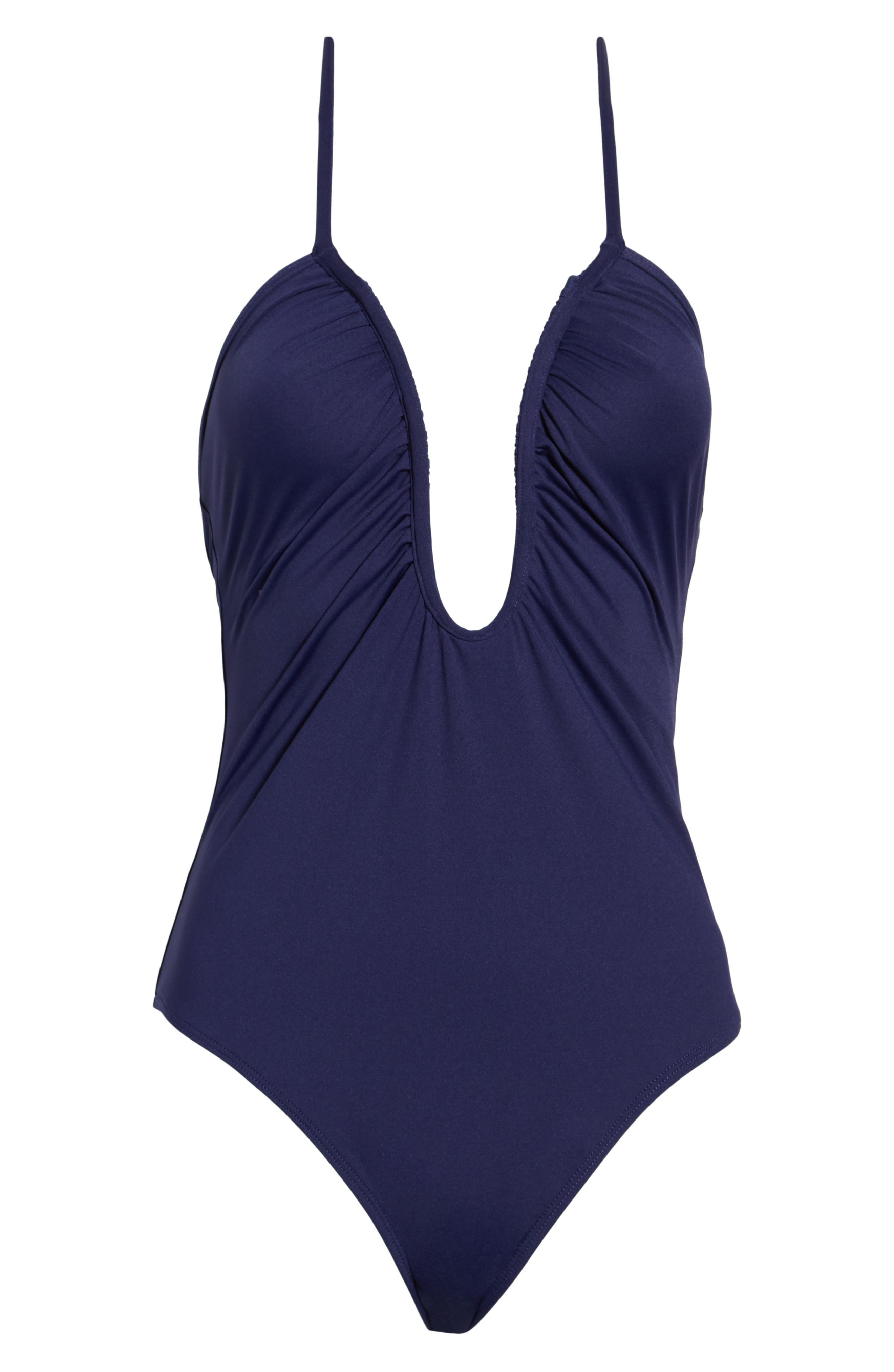 Leilani Matte Plunge One-Piece Swimsuit