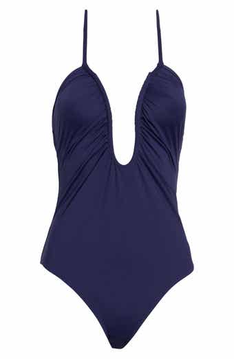 Leilani Matte Plunge One-Piece Swimsuit