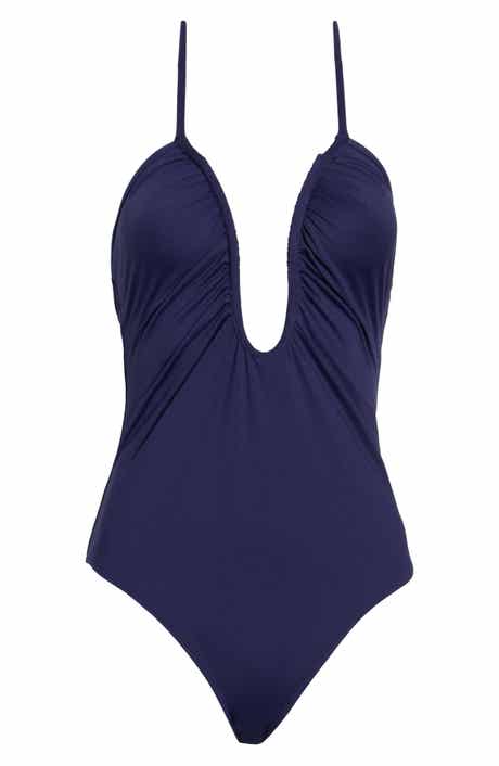 Leilani Matte Plunge One-Piece Swimsuit