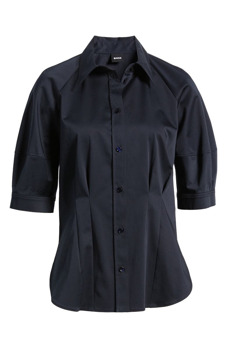 BOSS Belaurena Puff Elbow Sleeve Button-Up Shirt, Alternate, color,