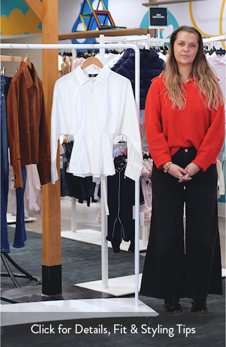 Presley Cotton O-Ring Accent Belted Button-Up Shirt, sales video thumbnail