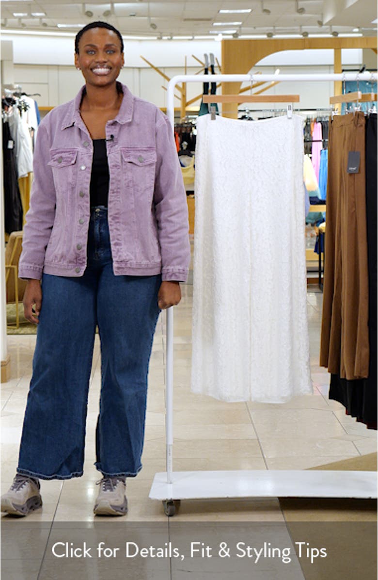 Floral Lace Wide Leg Pants, sales video thumbnail