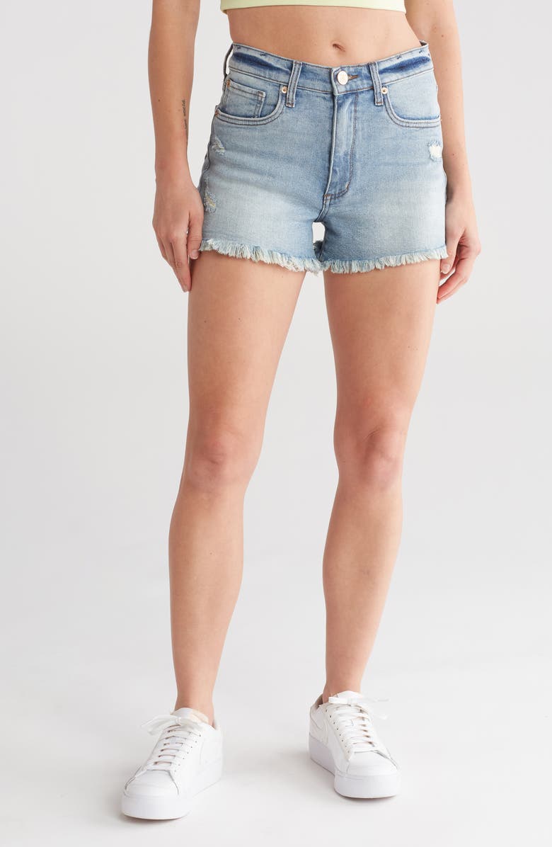 STS Blue Layne Frayed High Waist Denim Shorts, Main, color,