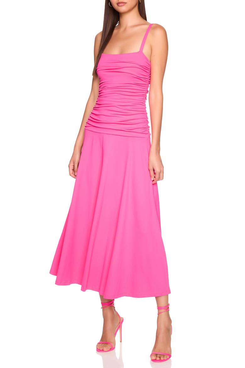 Ruched Sleeveless Maxi Dress, Alternate, color, BOOM