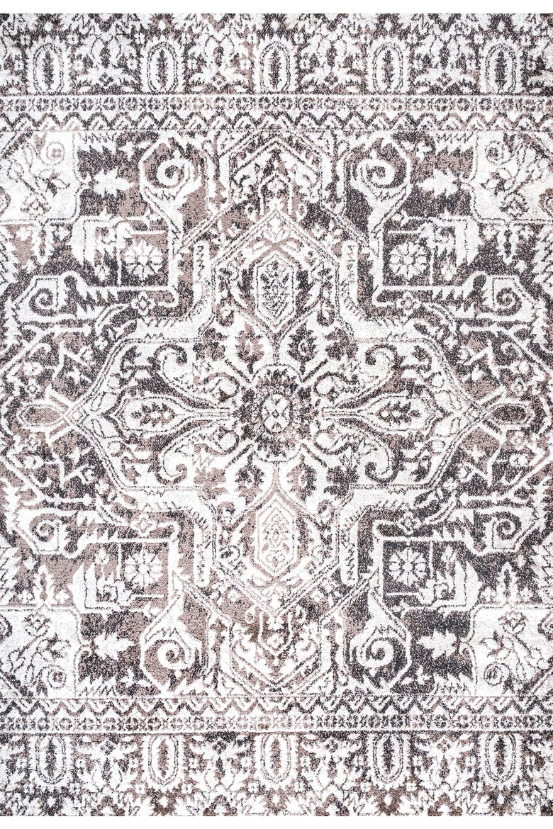 Scala Grand Medallion Ornate Area Rug, Main, color, Brown/Ivory