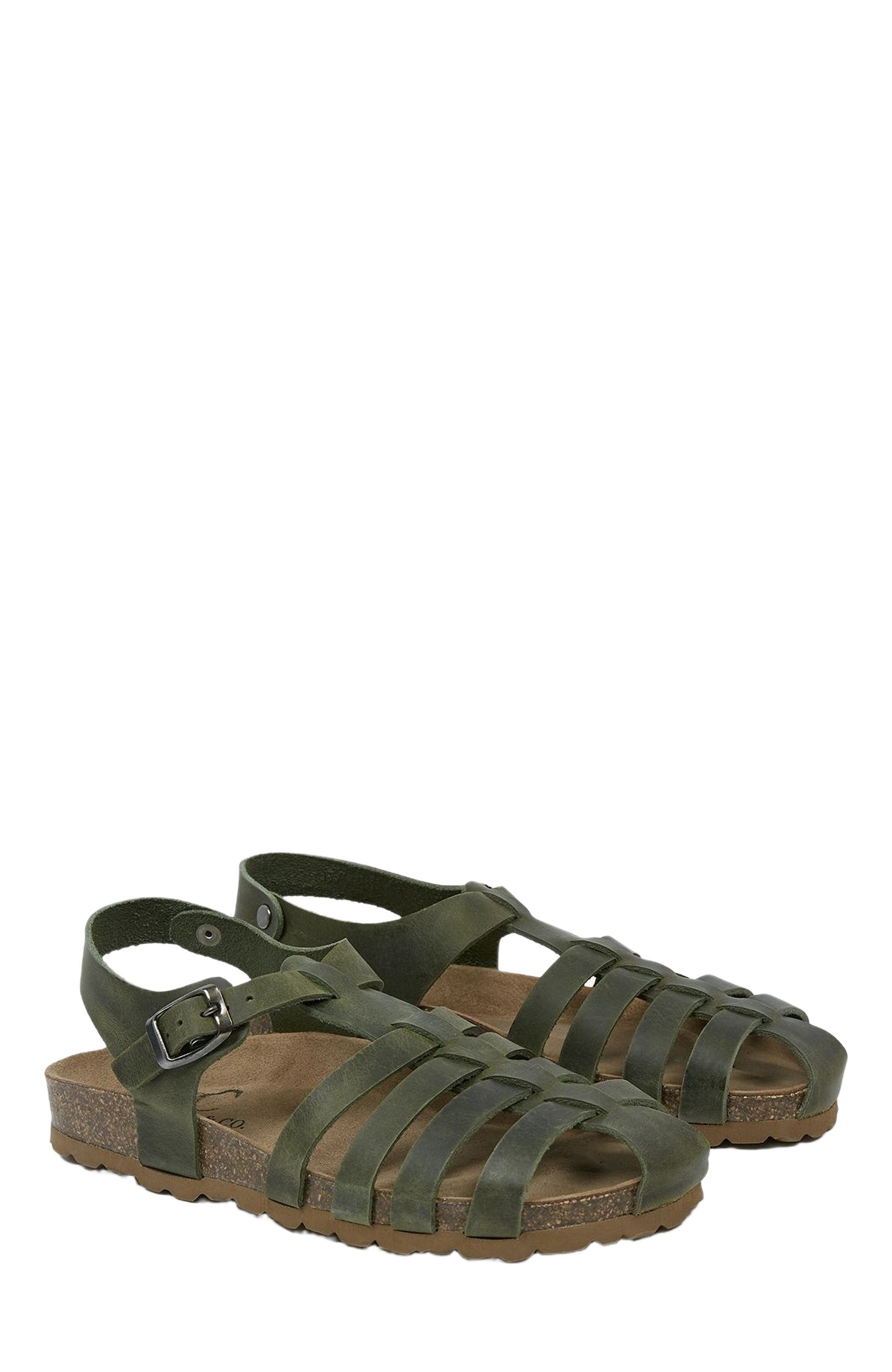 Celtic & Co. Fisherman's Sandal, Main, color, Olive