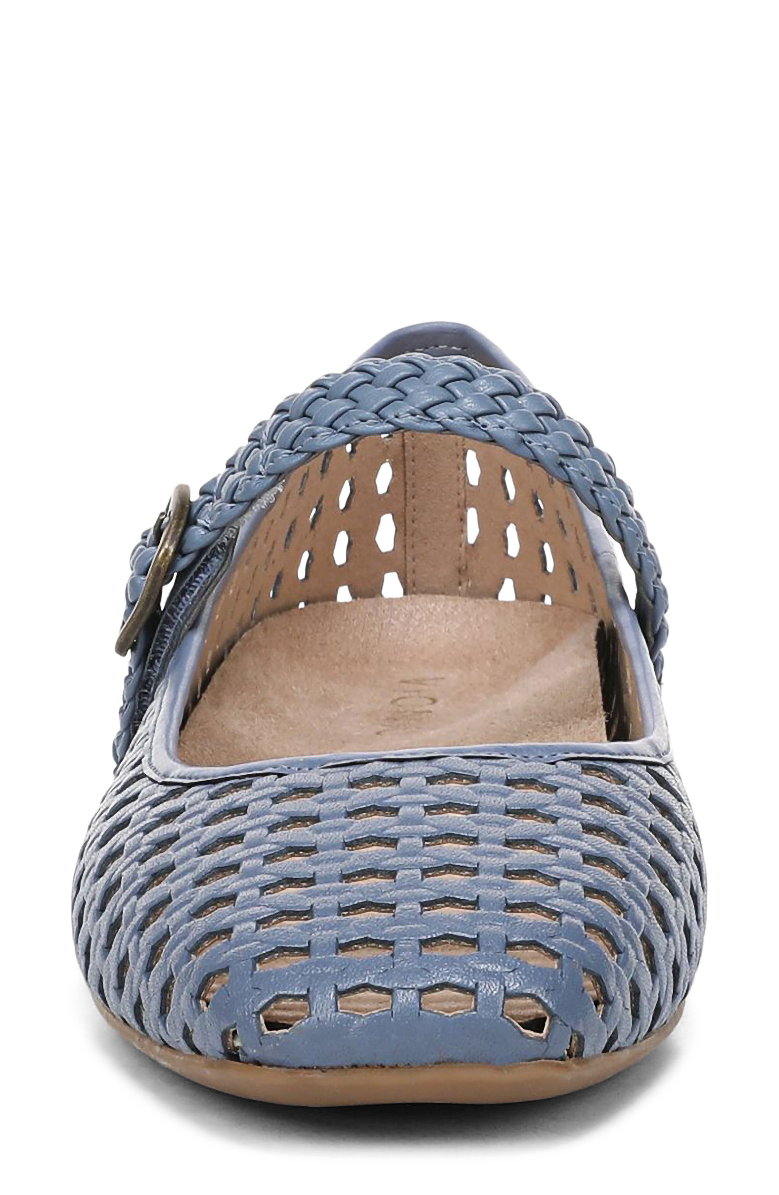Alameda Woven Mary Jane Flat, Alternate, color, PACIFIC BLUE LEATHER