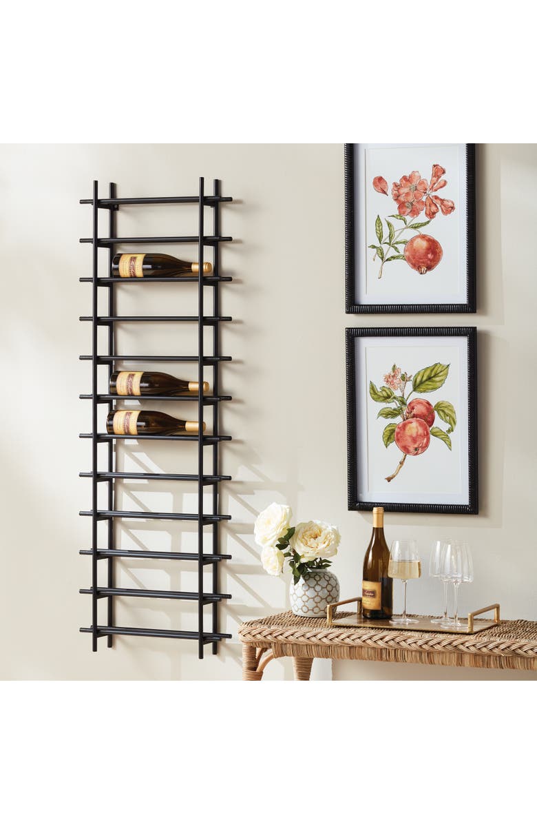 Napa Home & Garden Barossa 12-Bottle Wine Rack - Black Iron - Modern Design, Alternate, color,