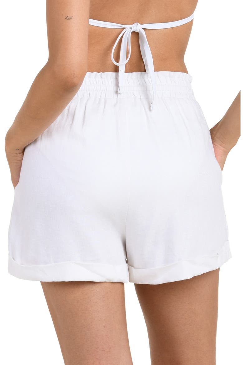 Delphine Coast Cover-Up Shorts, Alternate, color, WHITE