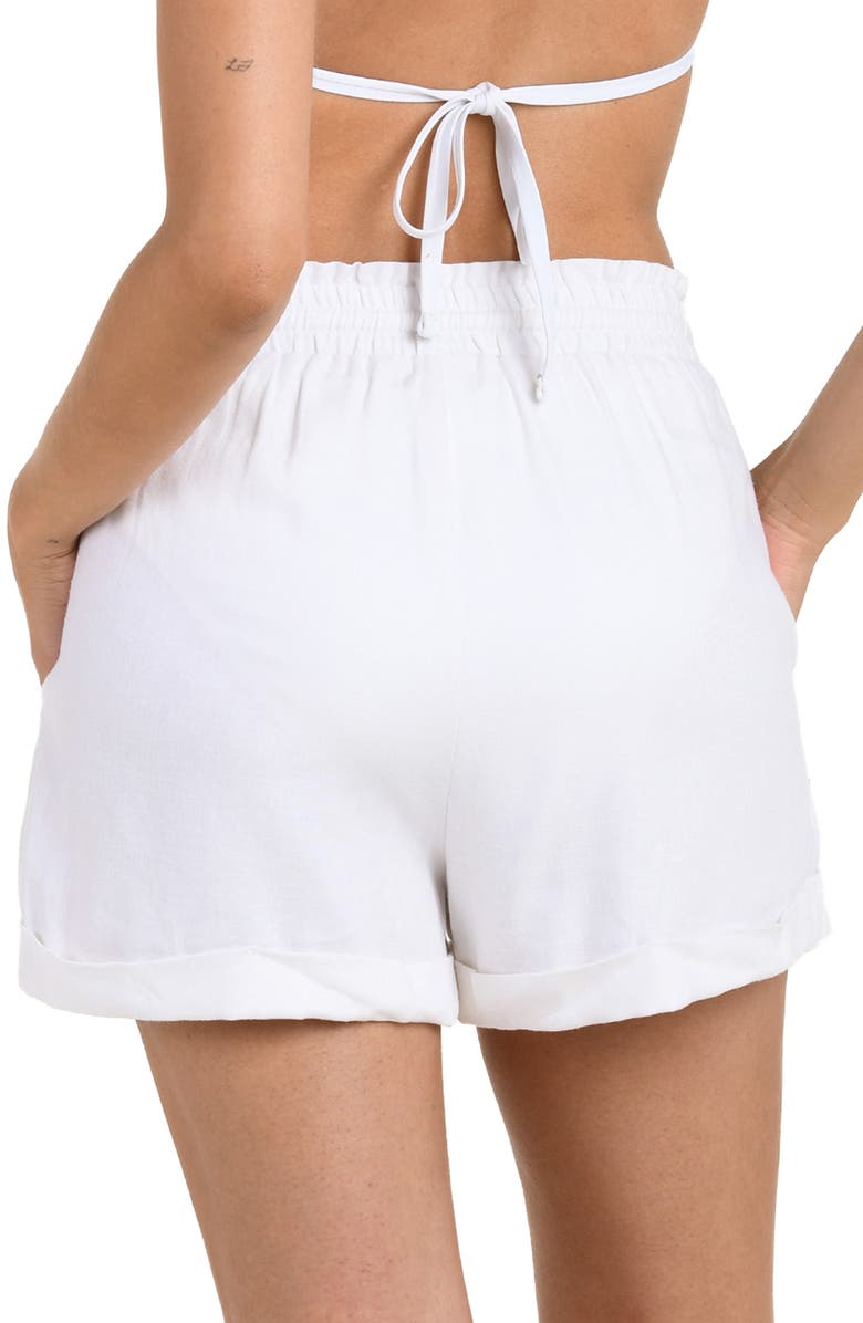 La Blanca Delphine Coast Cover-Up Shorts, Alternate, color, White