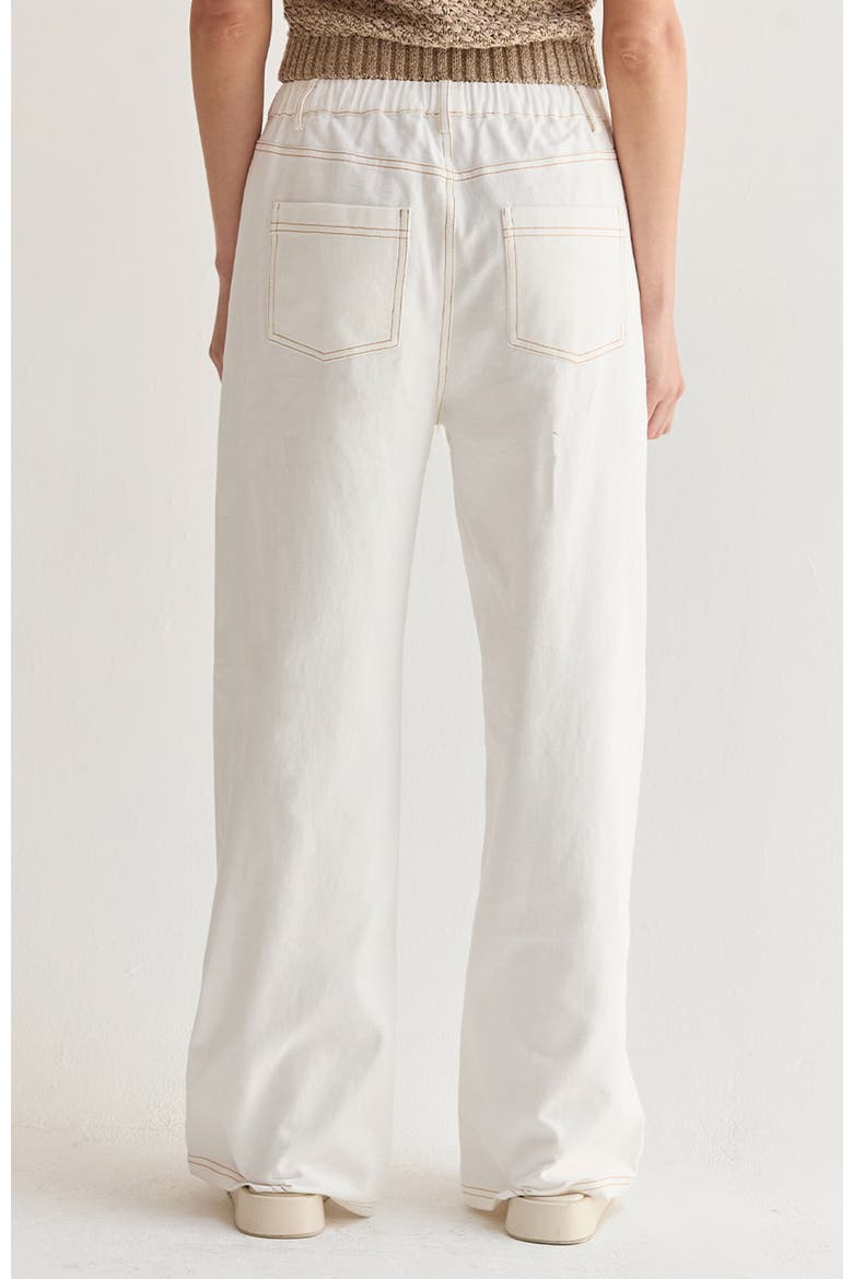 White Denim Pants, Alternate, color, White